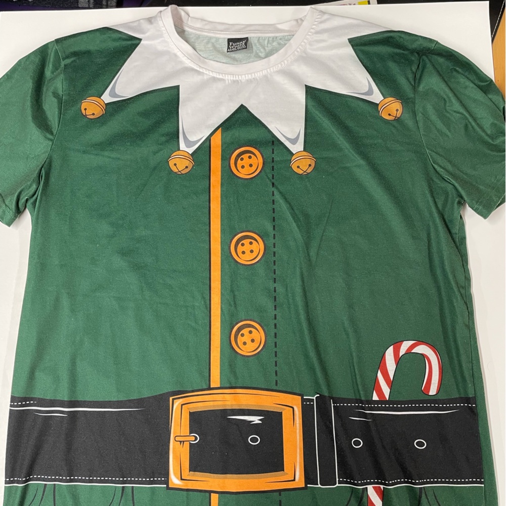 Printed Elf Christmas T-Shirt XXL
